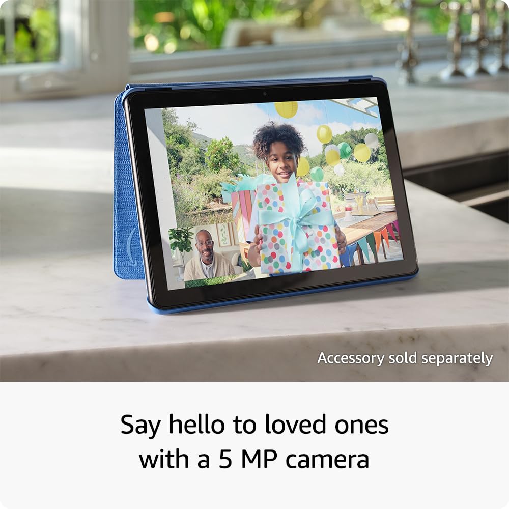Amazon Fire HD 10 tablet (newest model) built for relaxation, 10.1&quot; vibrant Full HD screen, octa-core processor, 3 GB RAM, 32 GB, Ocean