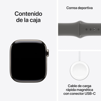 Apple Watch Series 10 [GPS 46mm] Smartwatch with Jet Black Aluminium Case with Black Sport Band. Fitness Tracker, ECG App, Always-On Retina Display, Water-Resistant