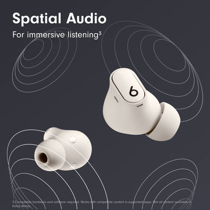 Beats Studio Buds + | True Wireless Noise Cancelling Earbuds, Enhanced Apple &amp; Android Compatibility, Built-in Microphone, Sweat Resistant Bluetooth Headphones, Spatial Audio - Ivory
