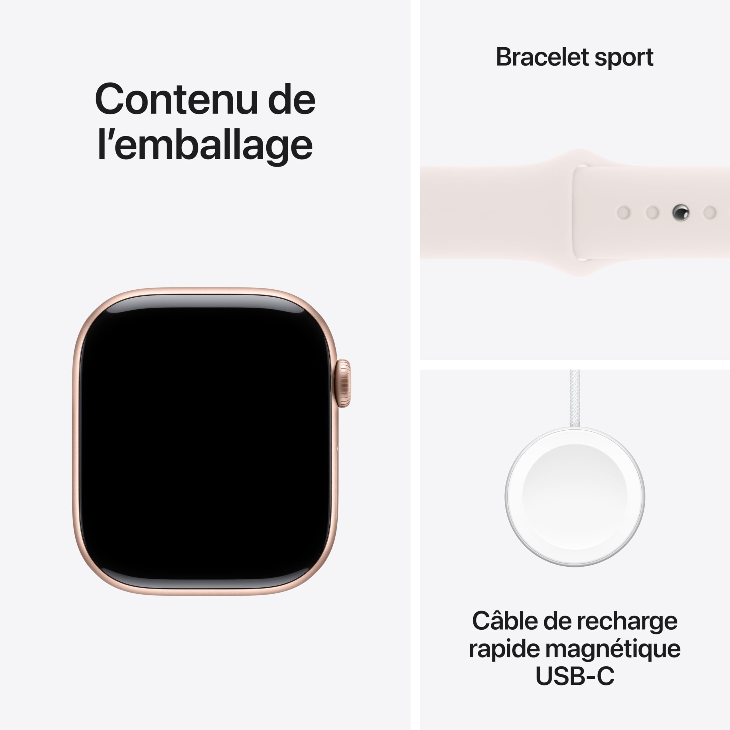 Apple Watch Series 10 [GPS 46mm] Smartwatch with Jet Black Aluminium Case with Black Sport Band. Fitness Tracker, ECG App, Always-On Retina Display, Water-Resistant