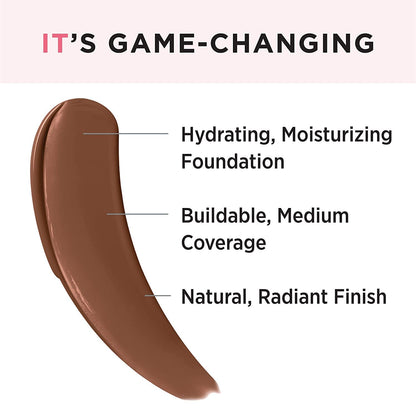 IT Cosmetics Your Skin But Better Foundation + Skincare - Hydrating Medium Buildable Coverage - Minimizes Pores &amp; Imperfections - Natural Radiant Finish - With Hyaluronic Acid - 1.0 fl oz