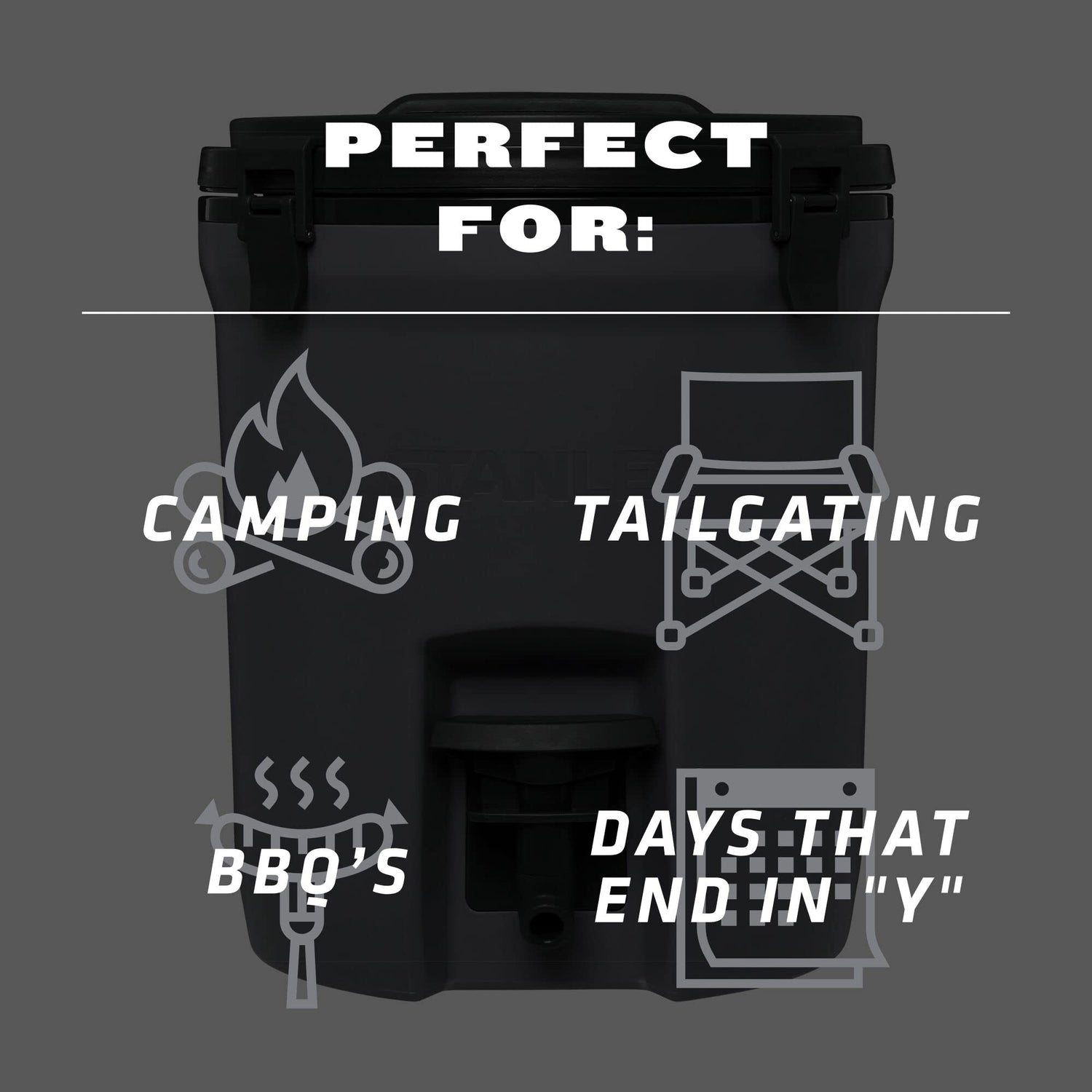 STANLEY Adventure 2 Gallon Fast Flow Water Jug, Ice Water Dispenser, Insulated Beverage Cooler with Easy Pour Spigot and Latched Foam Lid