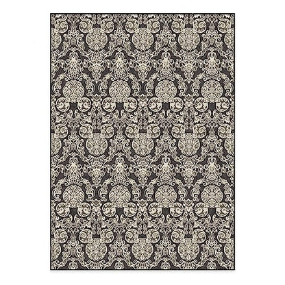 RUGGABLE Disney Traditional Mickey Mouse Washable Rug - Perfect Area Rug for Nursery Playroom Kids Room - Pet &amp; Child Friendly - Stain &amp; Water Resistant - Damask Grey 3&