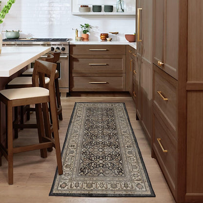 RUGGABLE – Alessia Dark Wood – Machine Washable Area Rug – Pet &amp; Child Friendly – Stain &amp; Water Resistant – Non-Slip – 5&