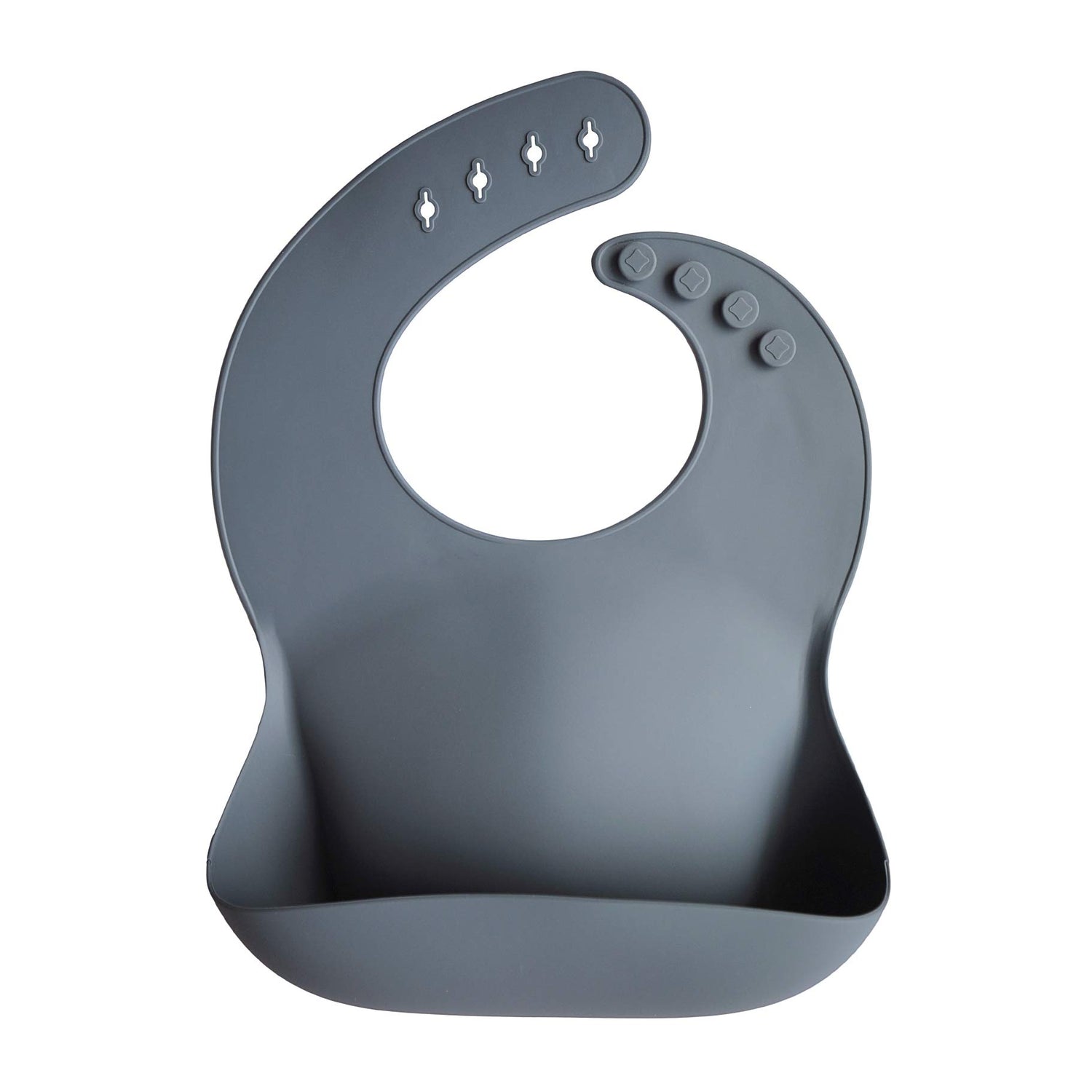 mushie Silicone Baby Bib | Adjustable Fit Waterproof Bibs (Whales)