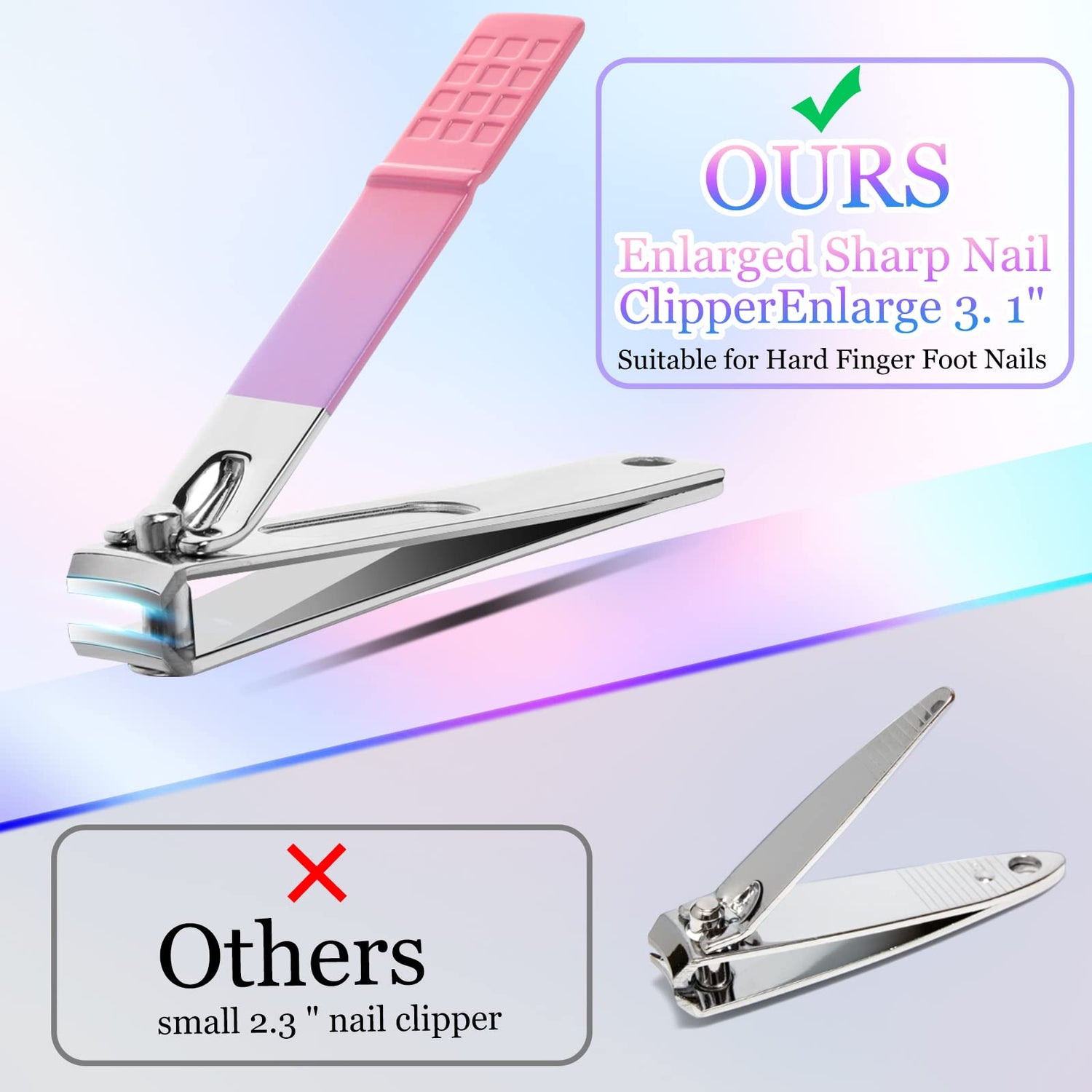 Manicure Set Professional Grooming Kits, Nail Clippers Pedicure Kit 8pcs Nail Kit Pedicure Set Tools with Aceoce Travel Case for Women Men Home or Salon Gift