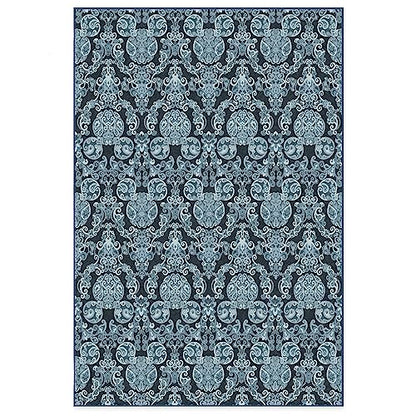 RUGGABLE Disney Traditional Mickey Mouse Washable Rug - Perfect Area Rug for Nursery Playroom Kids Room - Pet &amp; Child Friendly - Stain &amp; Water Resistant - Damask Grey 3&