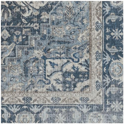 RUGGABLE Kamran Washable Rug - Perfect Vintage Area Rug for Living Room Bedroom Kitchen - Pet &amp; Child Friendly - Stain &amp; Water Resistant - Hazel 5&