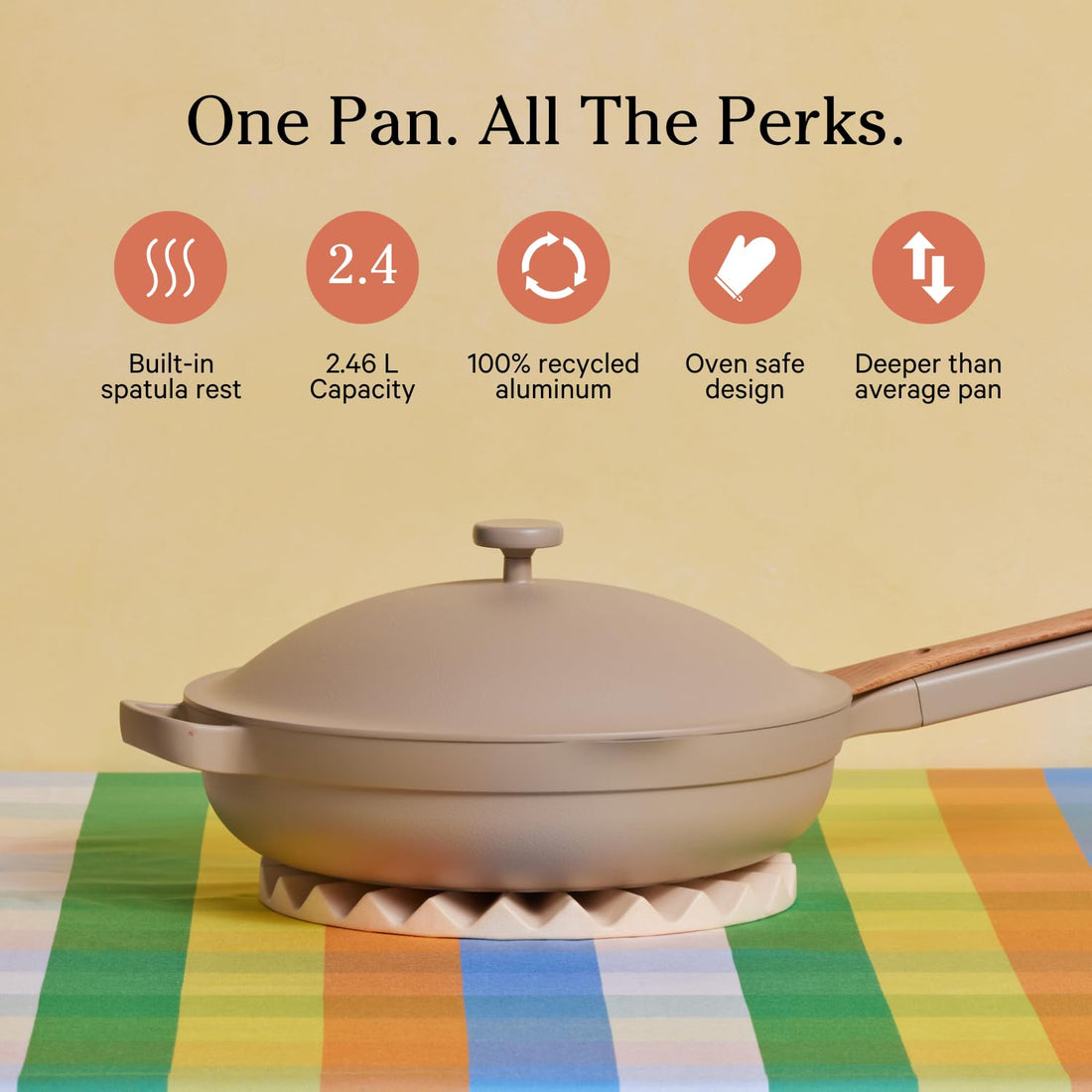 Our Place Always Pan Duo - Always Pan &amp; Mini Always Pan 2.0 Bundle | Multi-Functional Cookware Set Replaces 20 Pieces | Steam