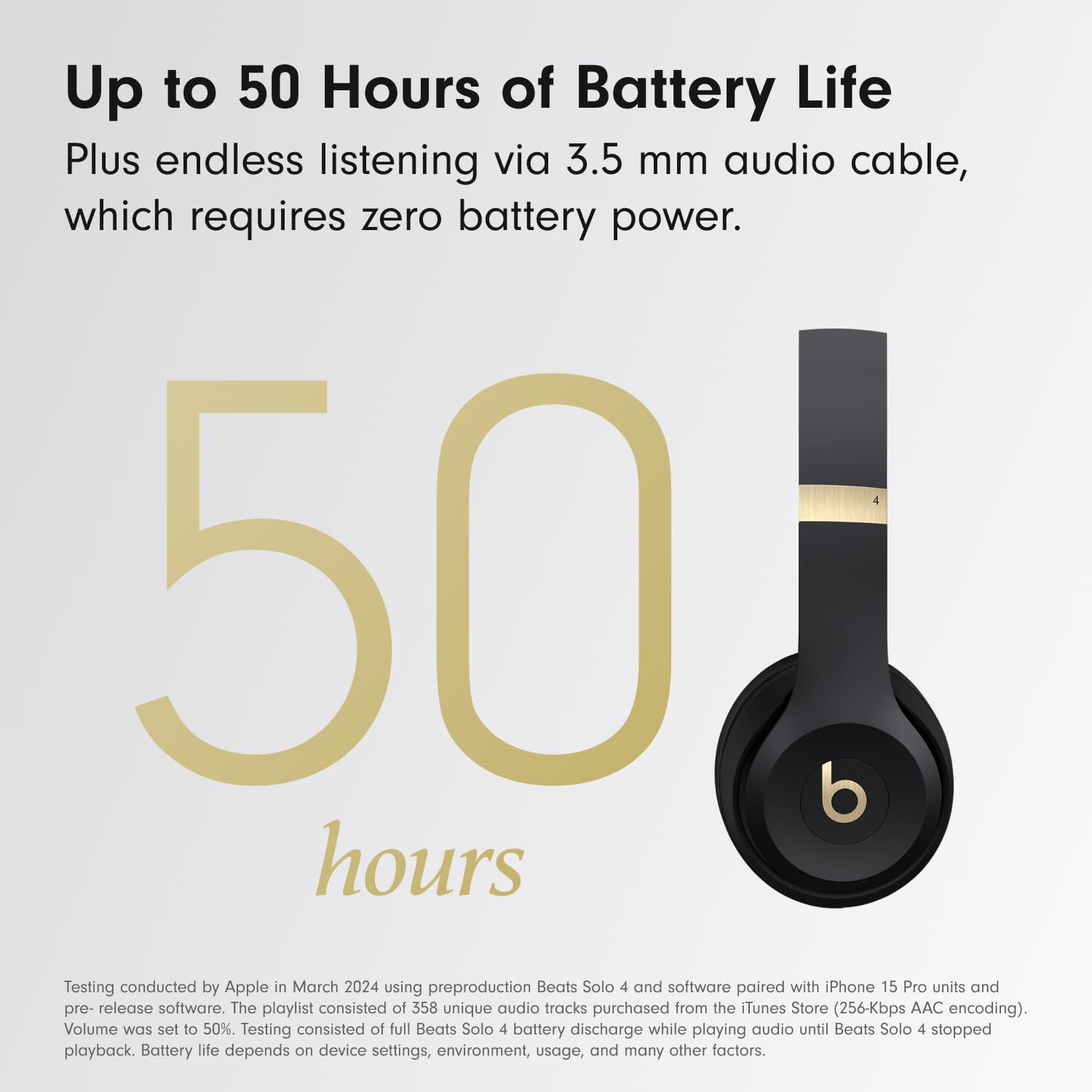 Beats Solo 4 - Wireless Bluetooth On-Ear Headphones, Apple &amp; Android Compatible, Up to 50 Hours of Battery Life - Cloud Pink