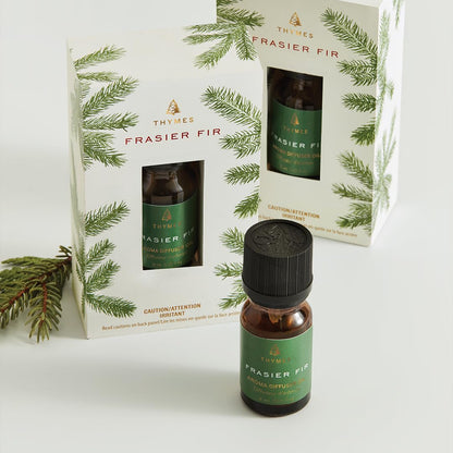 Thymes Frasier Fir Electric Oil Diffuser Refill - Home Fragrance Oil - Aroma Diffuser Oil Refill - Use with Electric Aromatherapy Scent Diffusers for Home (0.25 fl oz)