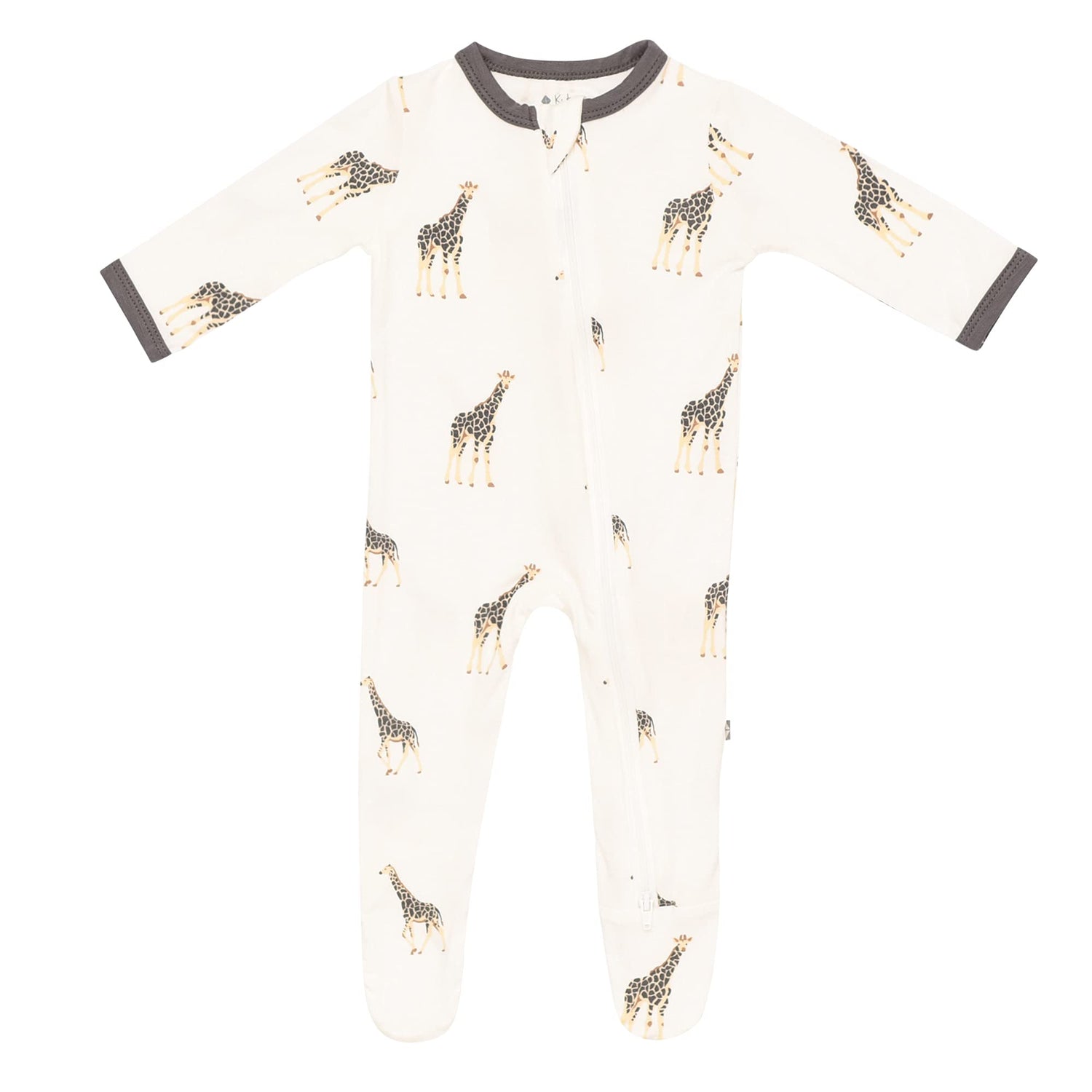 KYTE BABY Unisex Zipper Closure Footies, Rayon Made From Bamboo, 0-24 Months