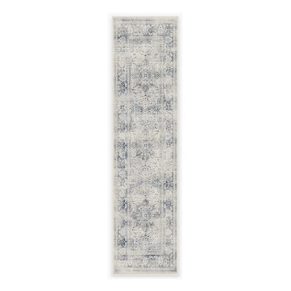 RUGGABLE – Sarrah Blue Quartz – Machine Washable Runner Rug – Pet &amp; Child Friendly – Stain &amp; Water Resistant – Non-Slip – 2.5&