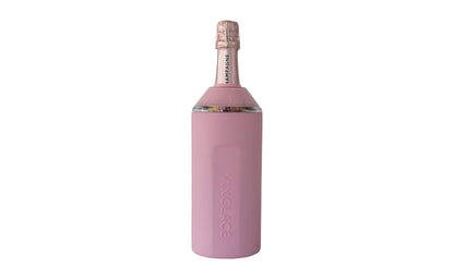 Vinglacé Wine Bottle Chiller- Portable Champagne Insulator- Stainless Steel Wine Cooler Sleeve, White