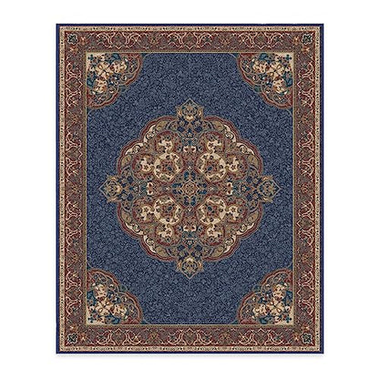 RUGGABLE Disney Traditional Mickey Mouse Washable Rug - Perfect Area Rug for Nursery Playroom Kids Room - Pet &amp; Child Friendly - Stain &amp; Water Resistant - Damask Grey 3&