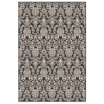 RUGGABLE Disney Traditional Mickey Mouse Washable Rug - Perfect Area Rug for Nursery Playroom Kids Room - Pet &amp; Child Friendly - Stain &amp; Water Resistant - Damask Grey 3&