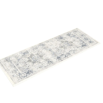 RUGGABLE – Sarrah Blue Quartz – Machine Washable Runner Rug – Pet &amp; Child Friendly – Stain &amp; Water Resistant – Non-Slip – 2.5&