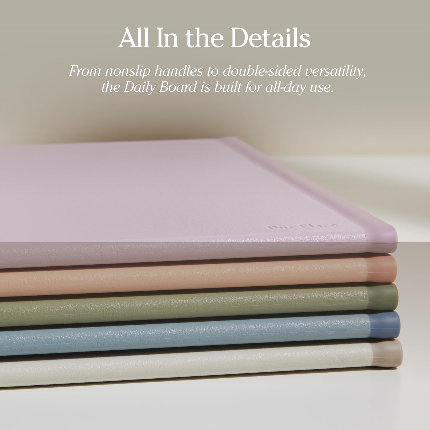 Our Place Daily Board - Double-Sided, Non-Slip, 100% Recycled Plastic Cutting Board | BPA-Free | Easy-Grip Handles | Sustainable Kitchen Essential | Steam