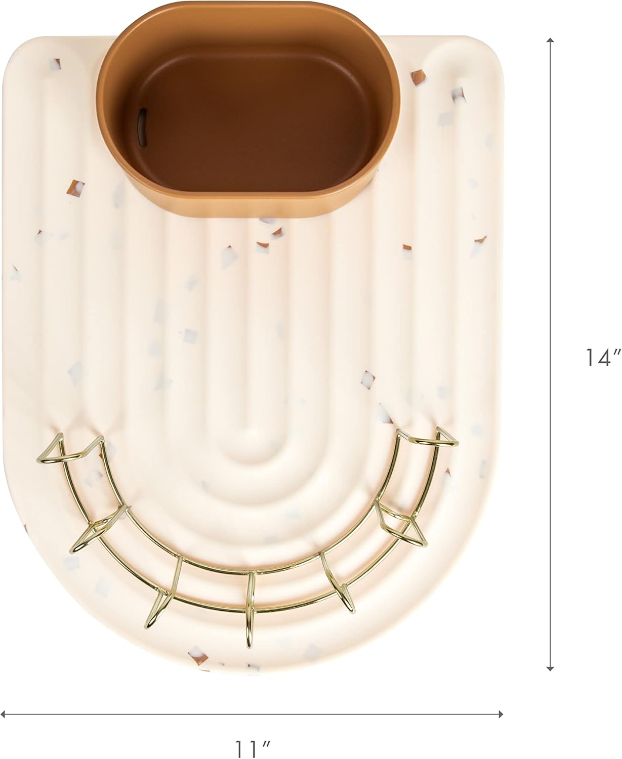 Boon ARC Modular Drying Rack — Includes Silicone Drying Mat, Accessory Cup, and 7-Prong Wire Bottle Rack — Baby Essentials