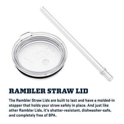 YETI Rambler Tumbler with Handle and Straw Lid, Vacuum Insulated Travel Mug, Stainless Steel