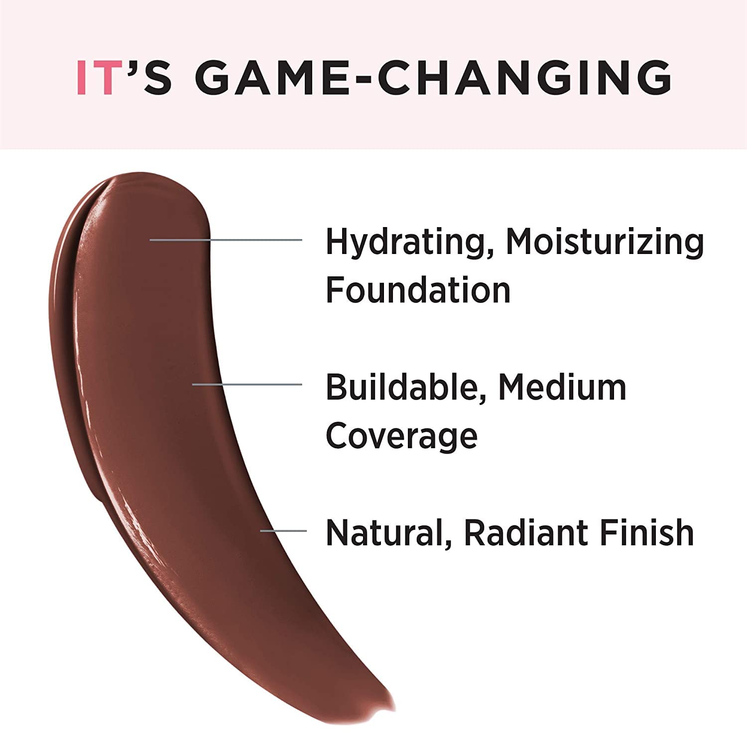 IT Cosmetics Your Skin But Better Foundation + Skincare - Hydrating Medium Buildable Coverage - Minimizes Pores &amp; Imperfections - Natural Radiant Finish - With Hyaluronic Acid - 1.0 fl oz