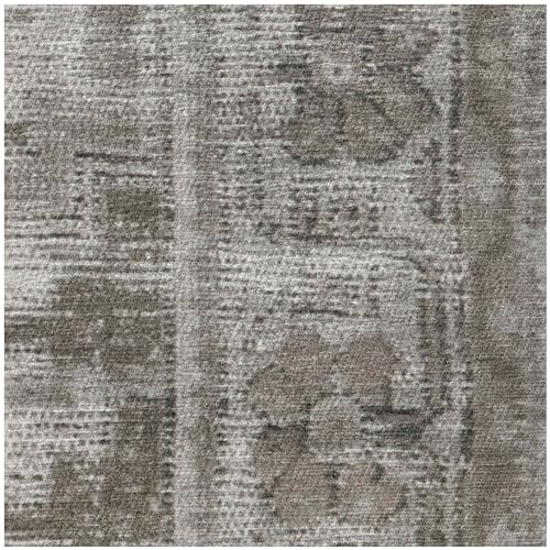 RUGGABLE Zinnia Runner Rug - Perfect Boho Washable Rug for Entryway Hallway Kitchen - Pet &amp; Child Friendly - Stain &amp; Water Resistant - Grey 2.5&
