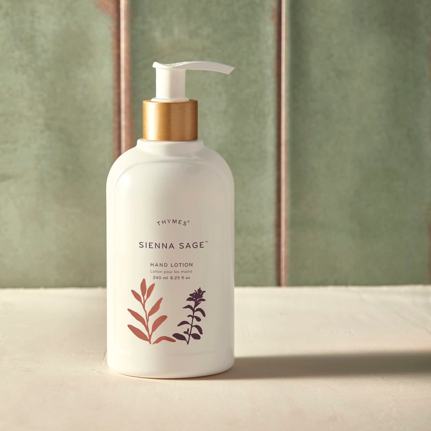 Thymes Hand Lotion Gold Pump - 8.25 Fl Oz - Eucalyptus