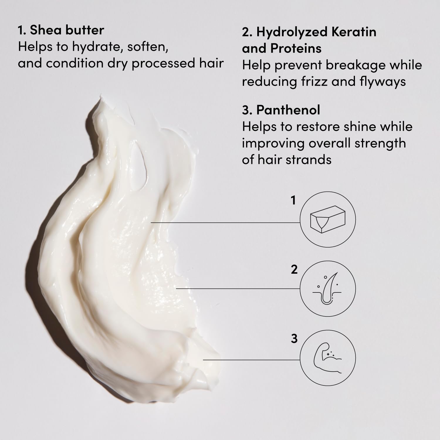 OUAI Fine to Medium Hair Treatment Masque - Hair Mask for Hair Repair, Hydration and Shine - With Shea Butter, Keratin and Panthenol - Paraben, Phthalate and Sulfate Free Hair Care (8 Fl Oz)