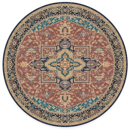 RUGGABLE Maral Heriz Washable Rug - Perfect Vintage Area Rug for Living Room Bedroom Kitchen - Pet &amp; Child Friendly - Stain &amp; Water Resistant - Creme 3&
