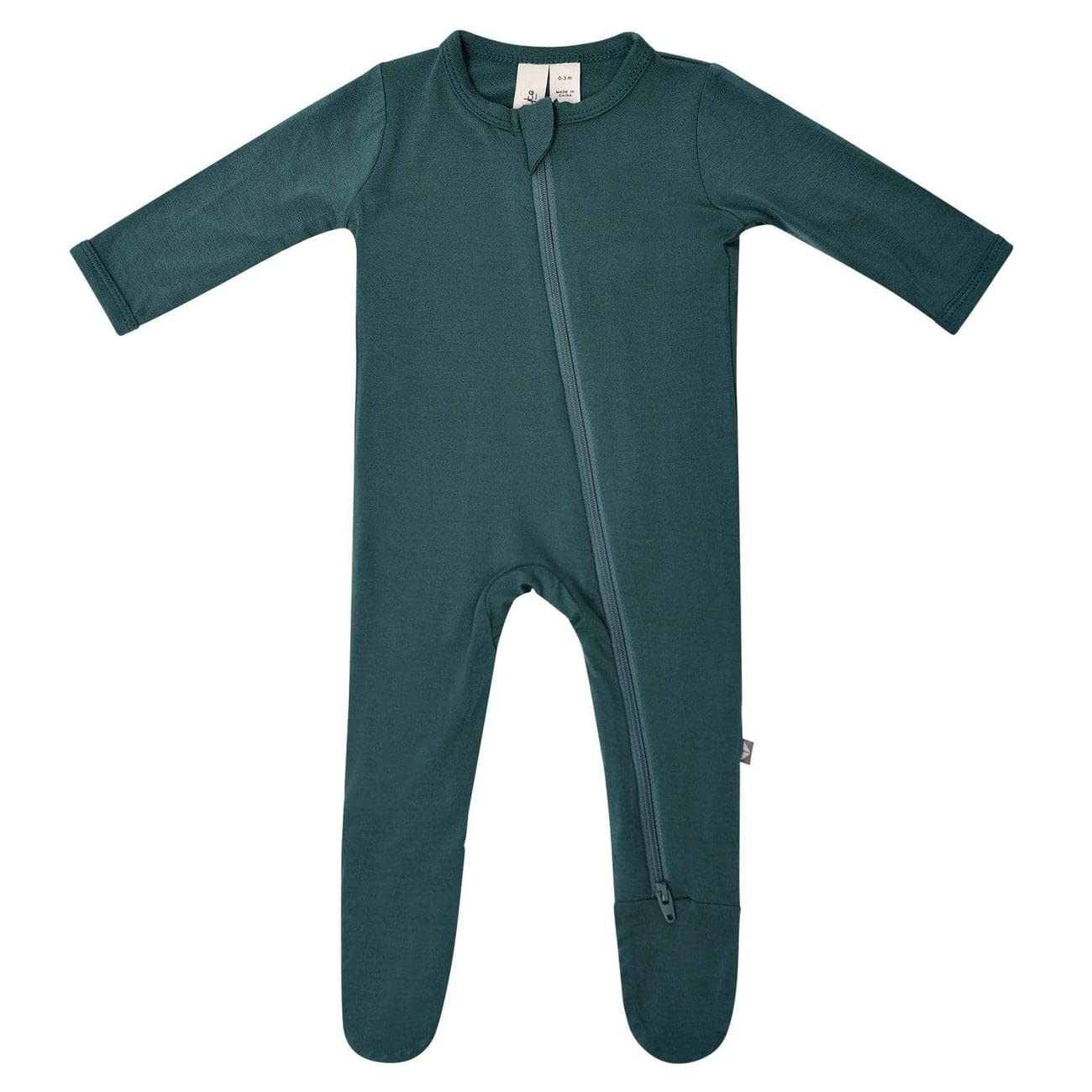 KYTE BABY Unisex Zipper Closure Footies, Rayon Made From Bamboo, 0-24 Months