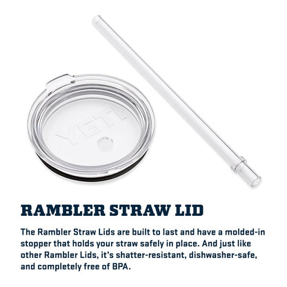 YETI Rambler Tumbler with Handle and Straw Lid, Vacuum Insulated Travel Mug, Stainless Steel