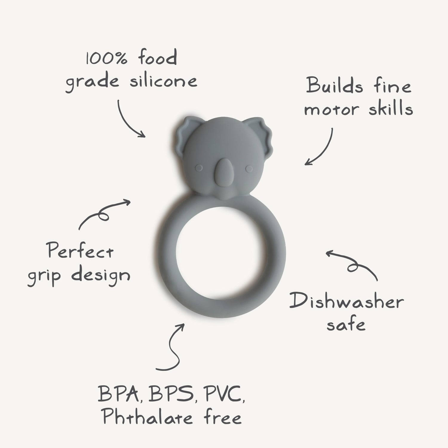 mushie Silicone Baby Teether Toy | Bunny