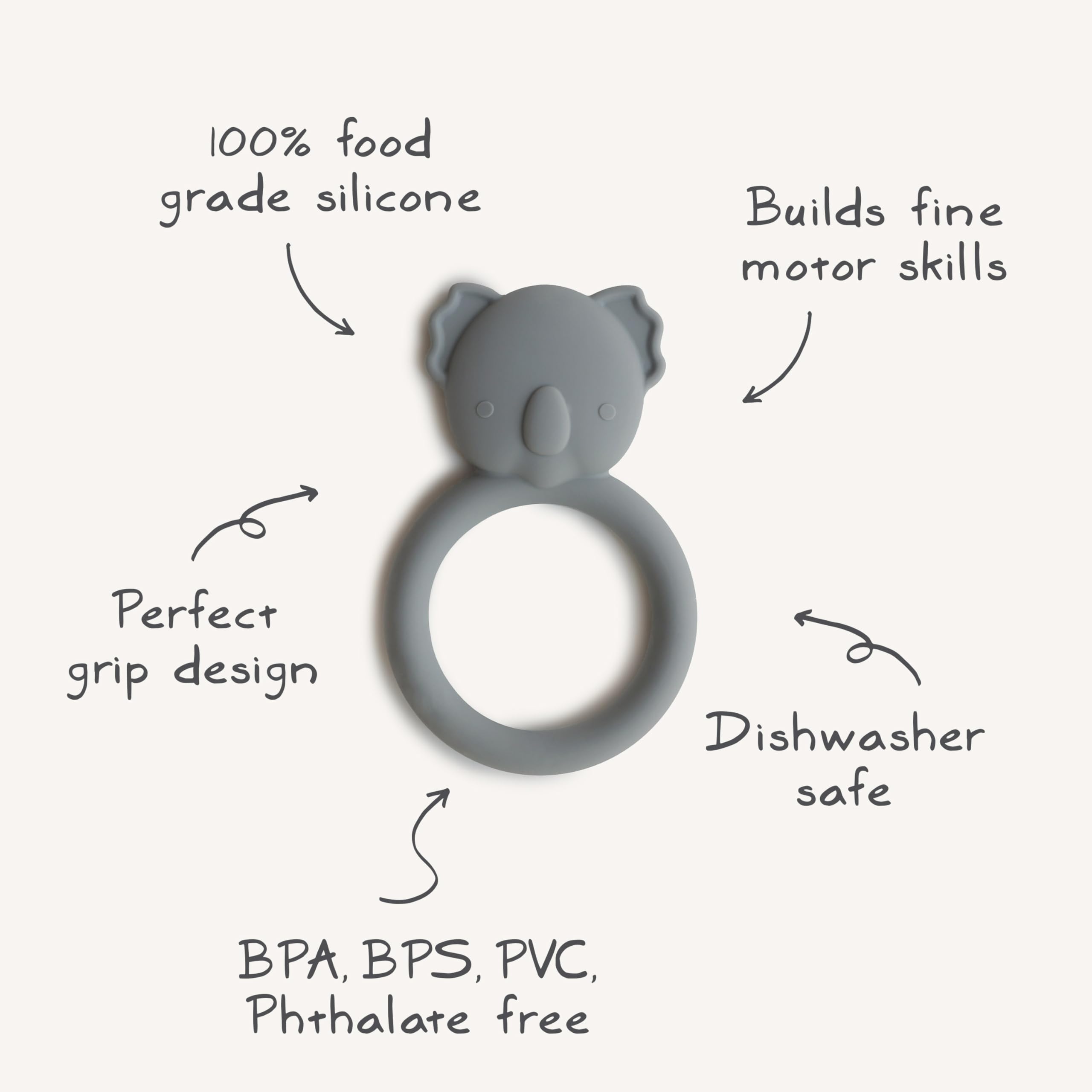mushie Silicone Baby Teether Toy | Bunny