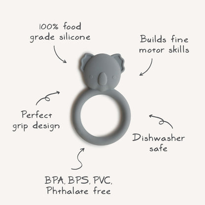 mushie Silicone Baby Teether Toy | Bunny