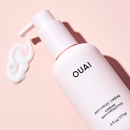OUAI Anti Frizz Cream - Moisturizing Hair Cream with Frizz Control &amp; Heat Protection - Provides Lasting Hydration with Jackfruit &amp; Beetroot Extract - Paraben, Phthalate &amp; Sulfate Free (6 oz)