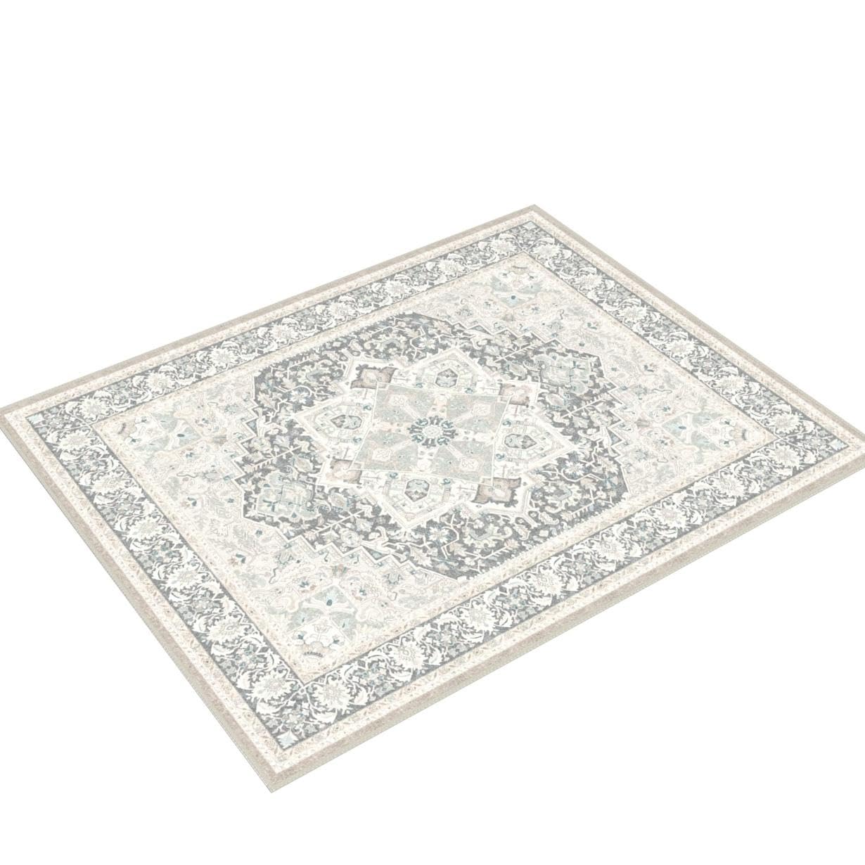 RUGGABLE Hendesi Heriz Washable Rug - Perfect Antique Vintage Area Rug for Living Room Bedroom Kitchen - Pet &amp; Child Friendly - Stain &amp; Water Resistant, Non-Slip - Abalone 2&