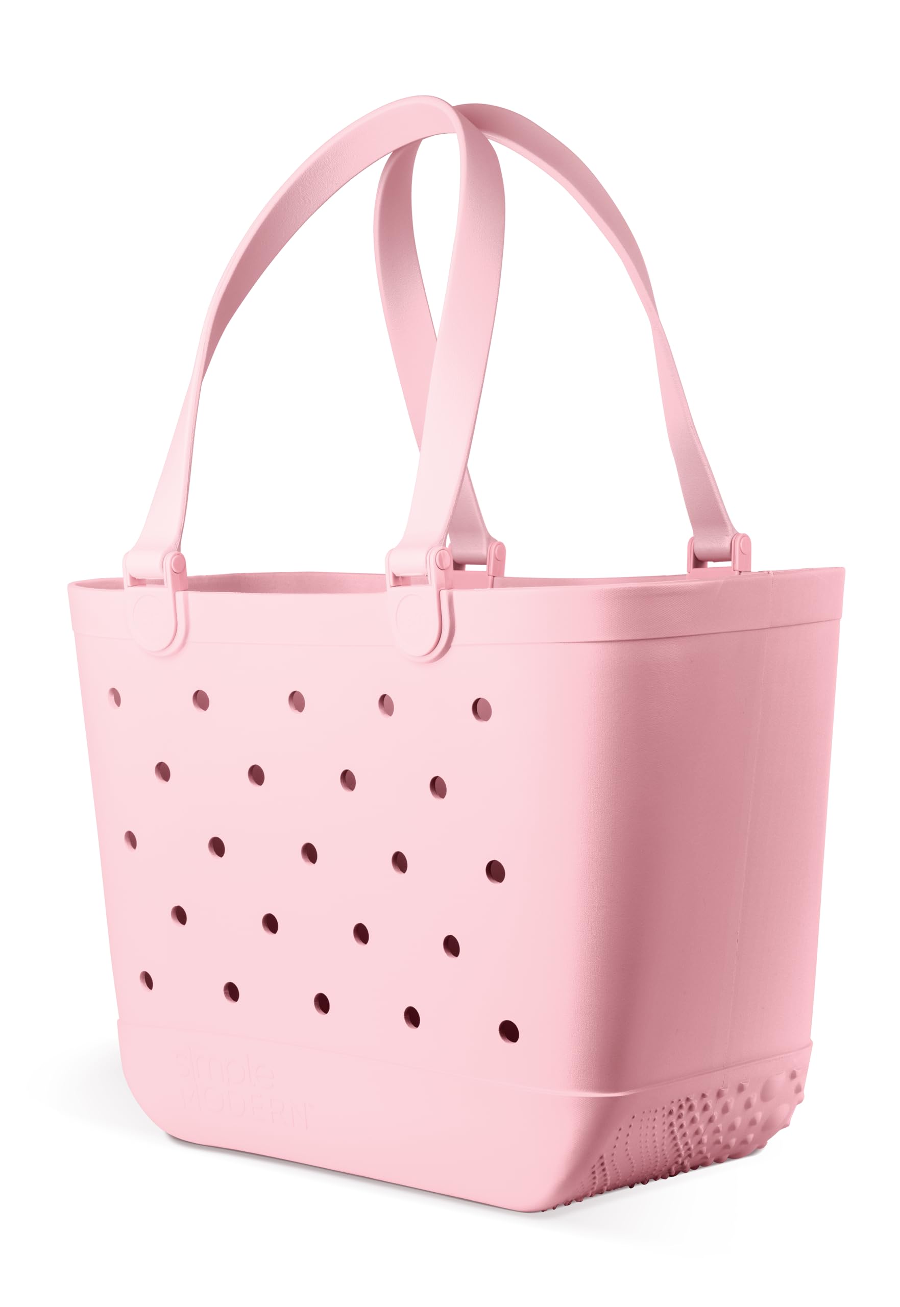 Simple Modern Beach Bag Rubber Tote | Waterproof Medium Tote Bag with Zipper Pocket for Pool, Groceries, Sports | Gifts For Women | Getaway Bag Collection | Almond Birch