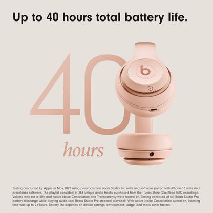Beats Studio Pro - Wireless Bluetooth Noise Cancelling Headphones - Personalized Spatial Audio, USB-C Lossless Audio, Apple &amp; Android Compatibility, Up to 40 Hours Battery Life - Matte White
