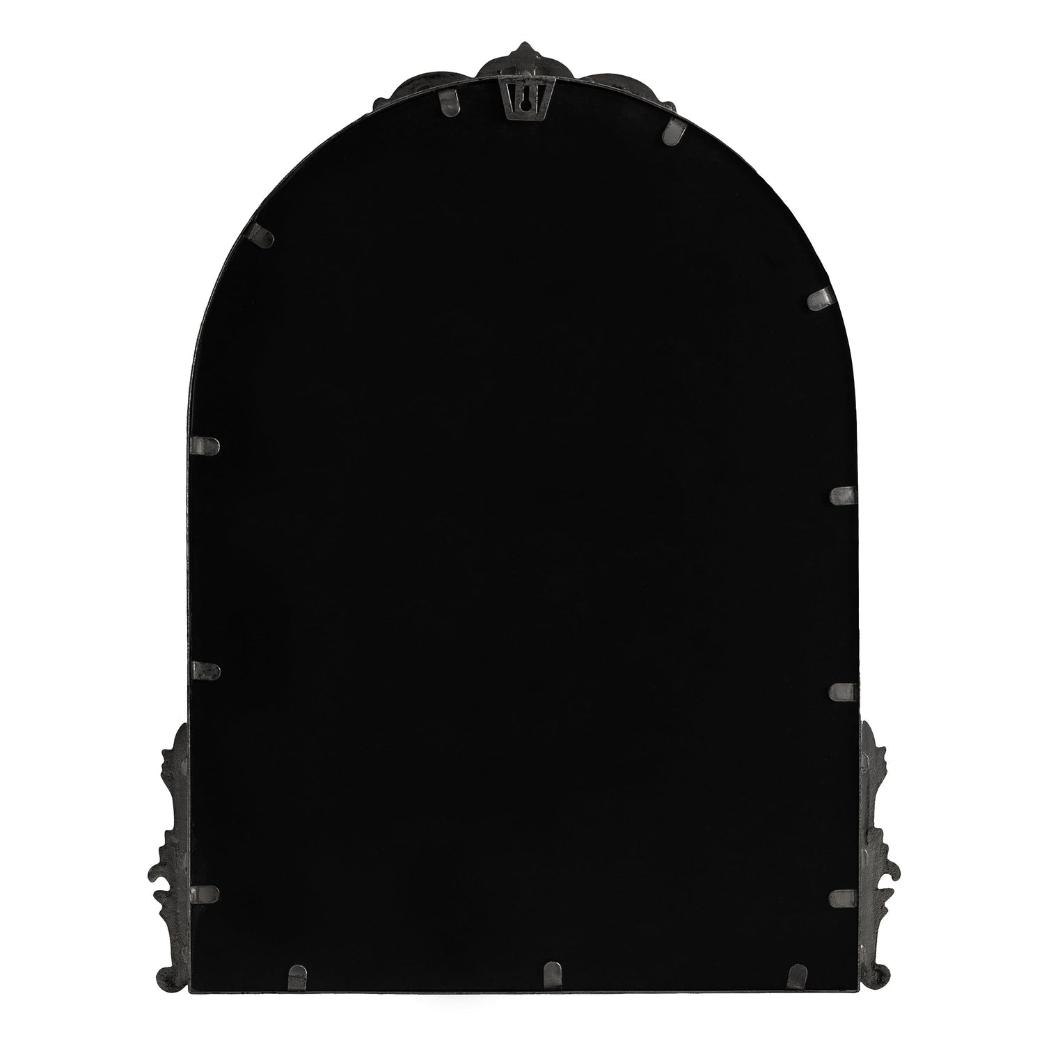 Kate and Laurel Myrcelle Traditional Arched Mirror, 25 x 33, Gold, Decorative Large Arch Mirror with Ornate Garland Detailing Along The Crown and Edges of The Frame