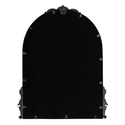 Kate and Laurel Myrcelle Traditional Arched Mirror, 25 x 33, Gold, Decorative Large Arch Mirror with Ornate Garland Detailing Along The Crown and Edges of The Frame