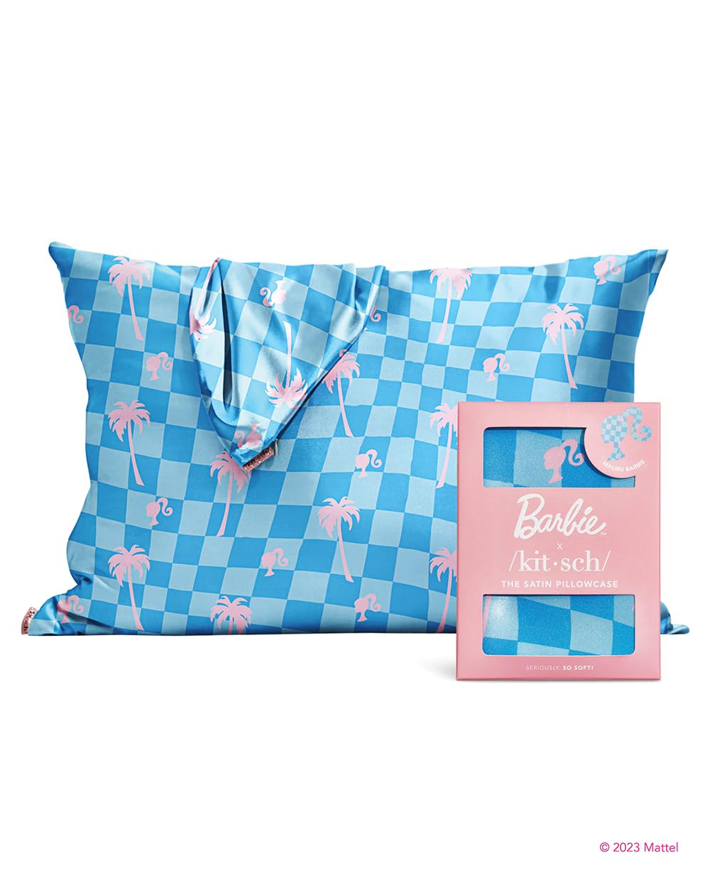 Kitsch Satin Pillowcase with Zipper for Hair &amp; Skin, Softer Than Silk Pillow Cases Queen, Smooth Pillow Covers, Machine Washable, Wrinkle-Free, Cooling Satin Pillow Cases Standard Size 19&quot;x26&quot;, Ivory