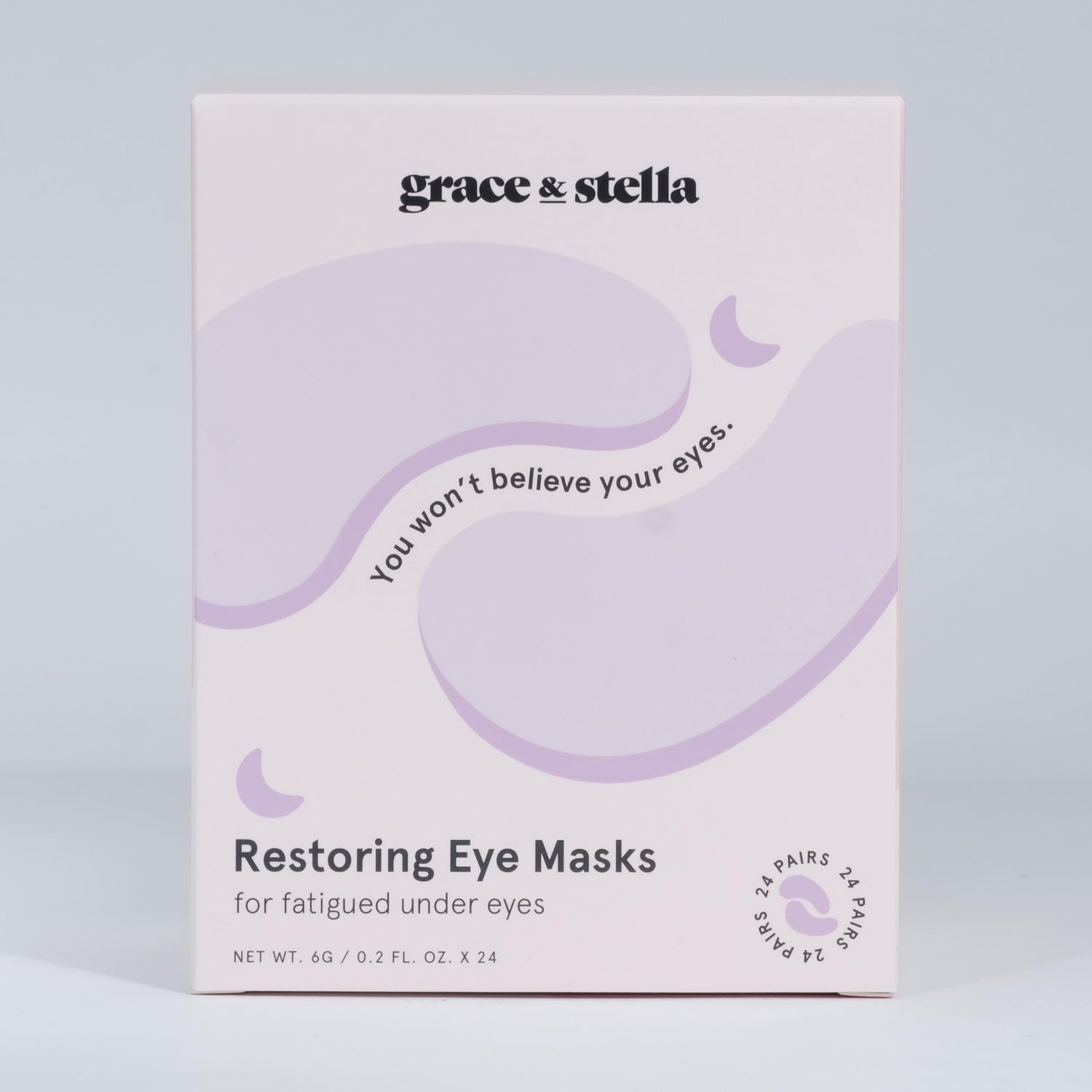 grace &amp; stella Under Eye Masks for Dark Circles (Purple, 24 Pairs) - Gel Eye Mask with Retinol - Restoring Under Eye Patches for Puffy Eyes and Dark Circles - Vegan Cruelty-Free