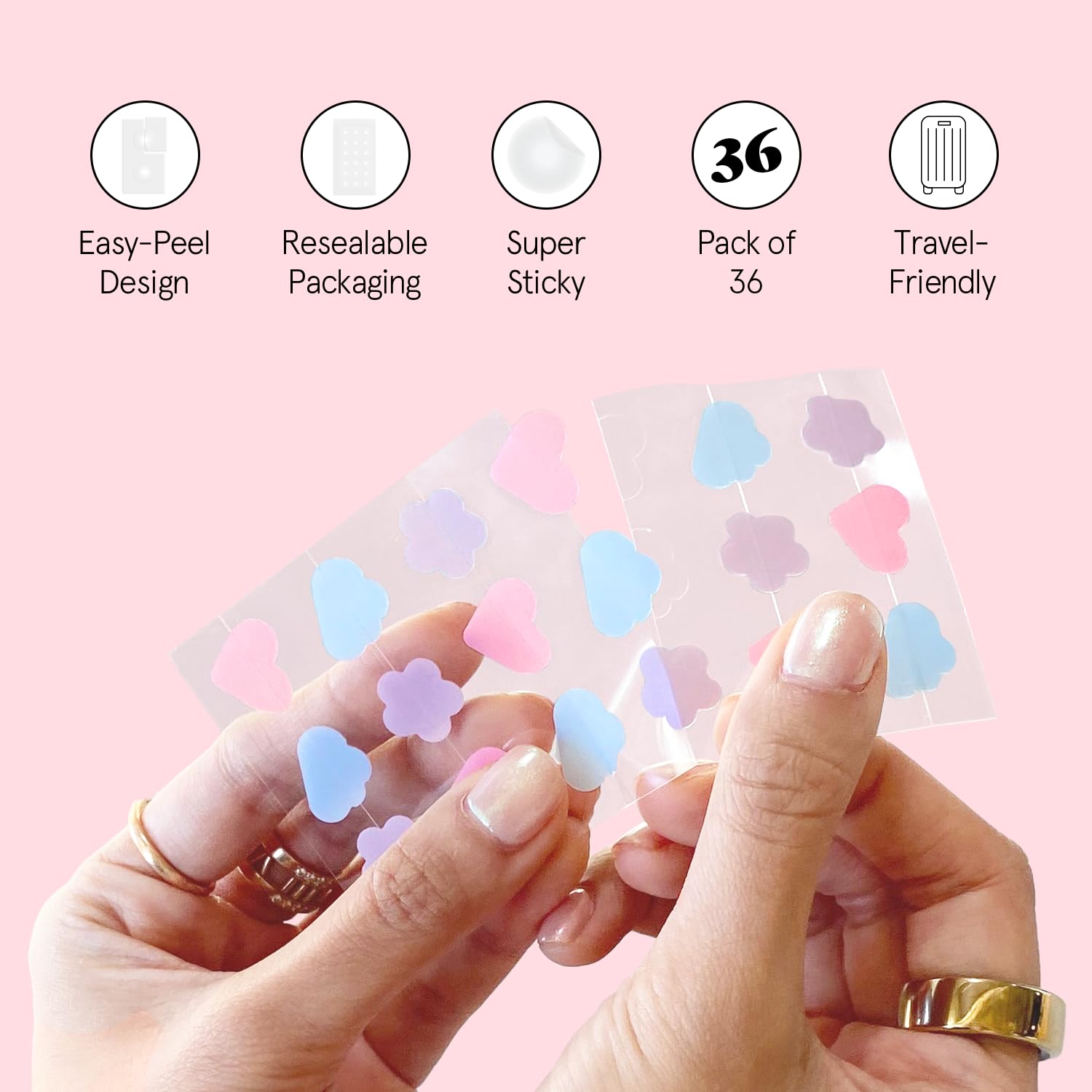 grace &amp; stella Pimple Patches For Face (Round, 36 Count) - Hydrocolloid Acne Patches for Face - Dermatologist Tested, Vegan, Cruelty-Free