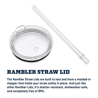 YETI Rambler Tumbler with Handle and Straw Lid, Vacuum Insulated Travel Mug, Stainless Steel