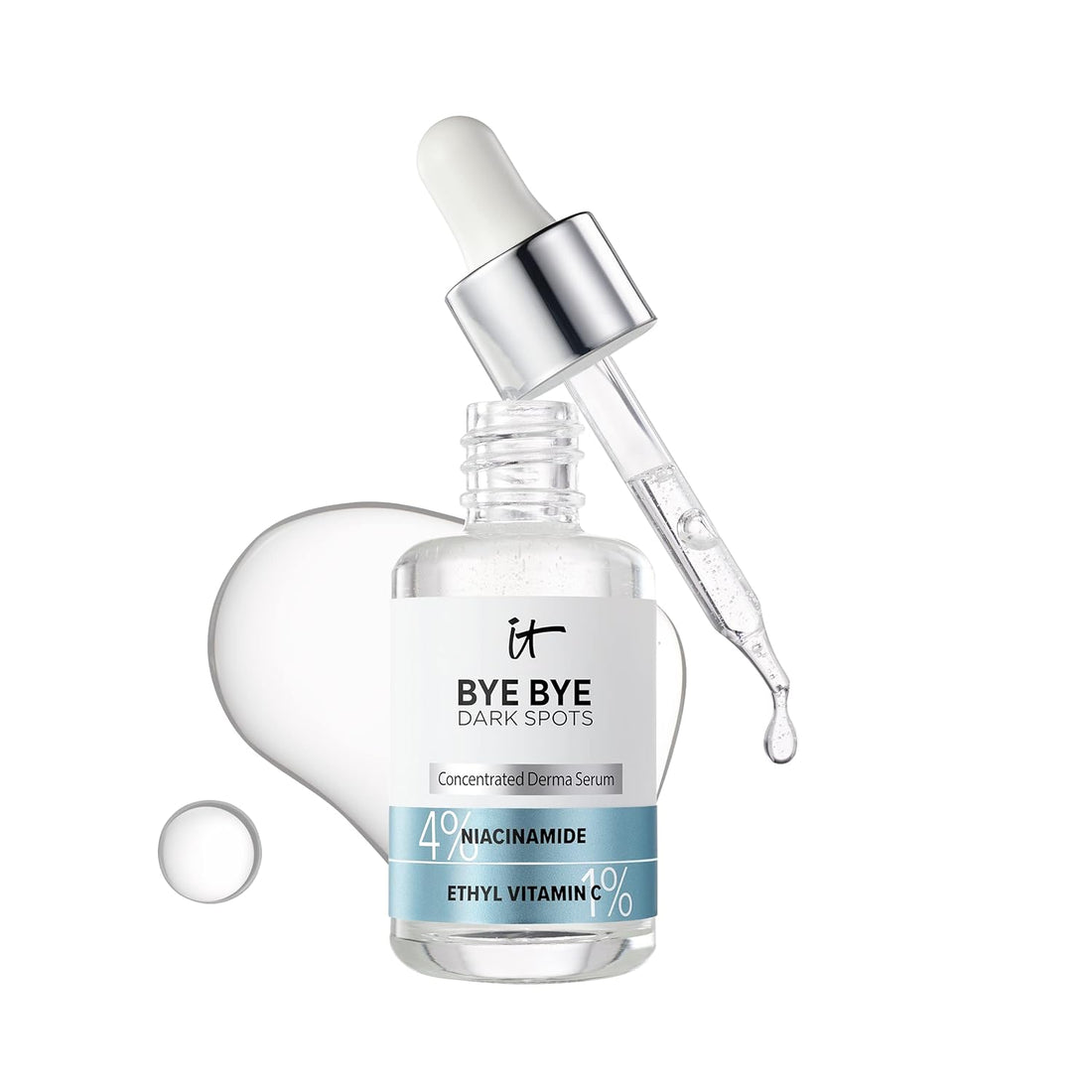 IT Cosmetics Bye Bye Dark Spots 4% Niacinamide Serum - Visibly Reduces Dark Spots &amp; Improves Skin Clarity In 8 Weeks - Facial Serum with 1% Ethyl Vitamin C - For All Skin Types - 1 Fl. Oz