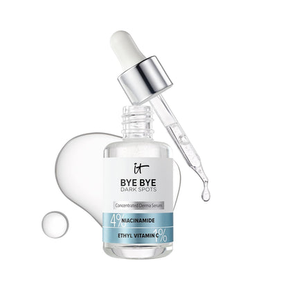 IT Cosmetics Bye Bye Dark Spots 4% Niacinamide Serum - Visibly Reduces Dark Spots &amp; Improves Skin Clarity In 8 Weeks - Facial Serum with 1% Ethyl Vitamin C - For All Skin Types - 1 Fl. Oz