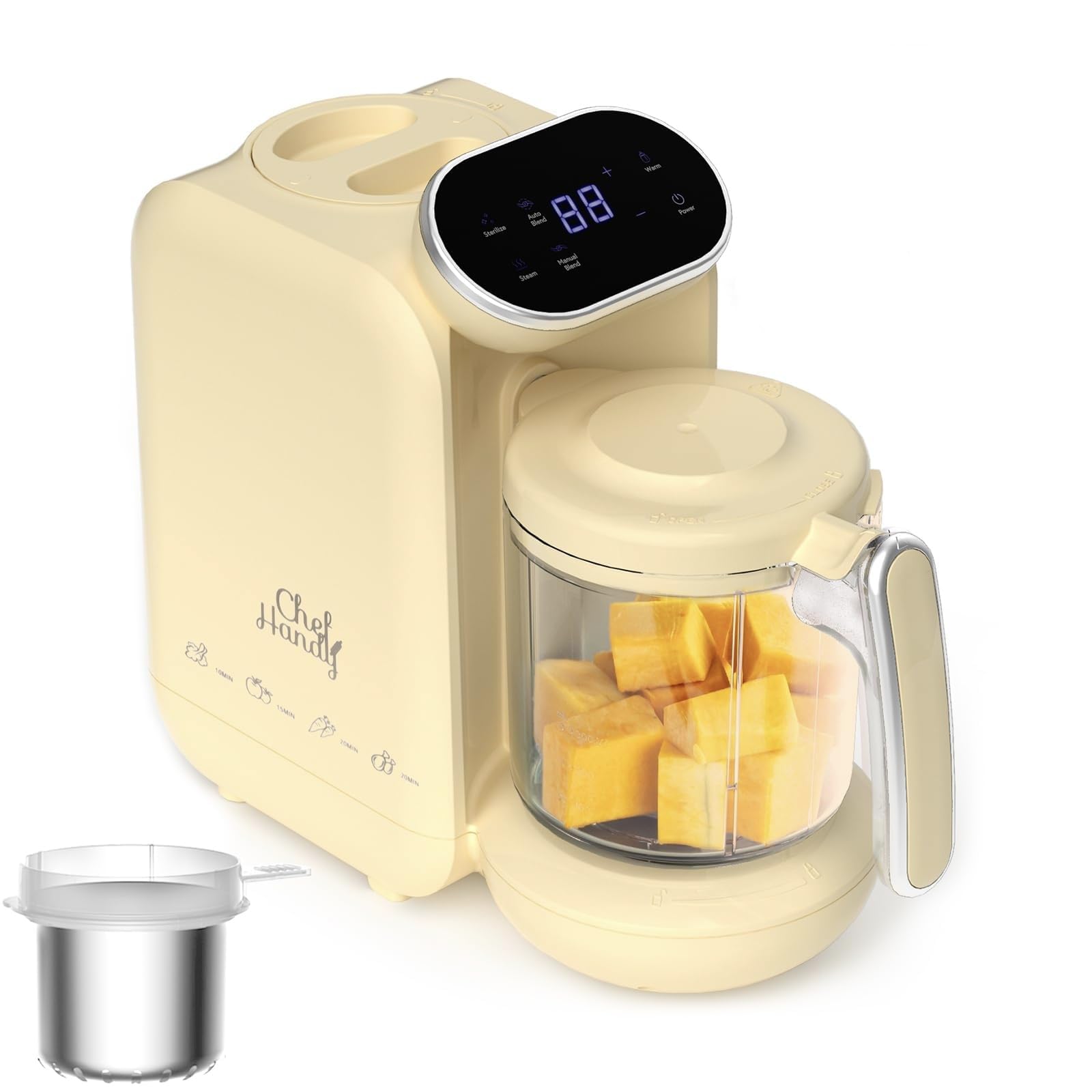 Baby Food Maker | Baby Food Processor with Steaming Basket | Baby Steamer, Blender, and Puree Maker | Milk Warmer Machine | Auto Cooking &amp; Grinding | Touch Screen Control (Green)