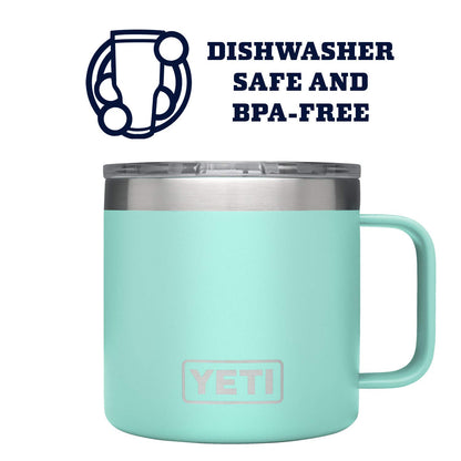 YETI Rambler 14 oz Mug, Vacuum Insulated, Stainless Steel with MagSlider Lid, Stainless