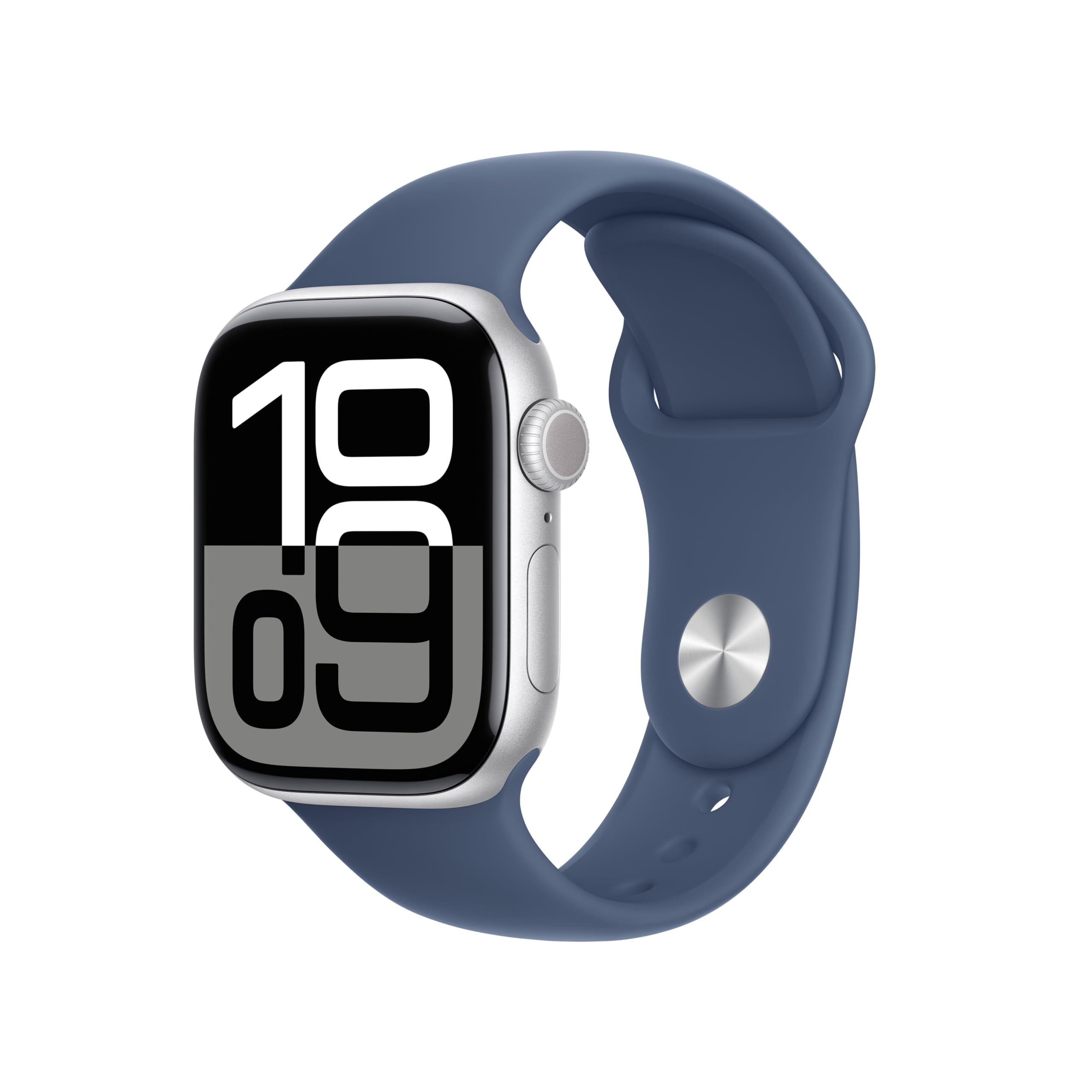 Apple Watch Series 10 [GPS 46mm] Smartwatch with Jet Black Aluminium Case with Black Sport Band. Fitness Tracker, ECG App, Always-On Retina Display, Water-Resistant