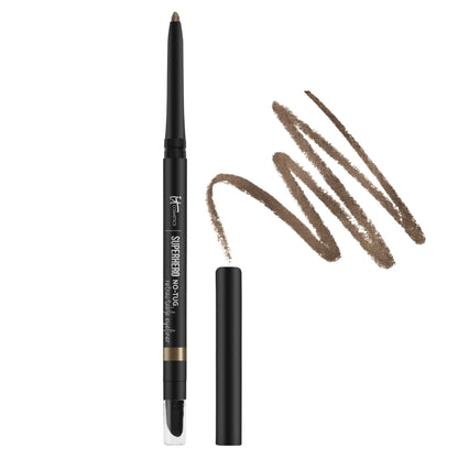 IT Cosmetics Superhero No-Tug Retractable Eyeliner - All-Day Wear, Waterproof Formula Won’t Smudge - With Avocado Oil, Chamomile Extract, Vitamin E &amp; Carnauba Wax - 0.008 oz